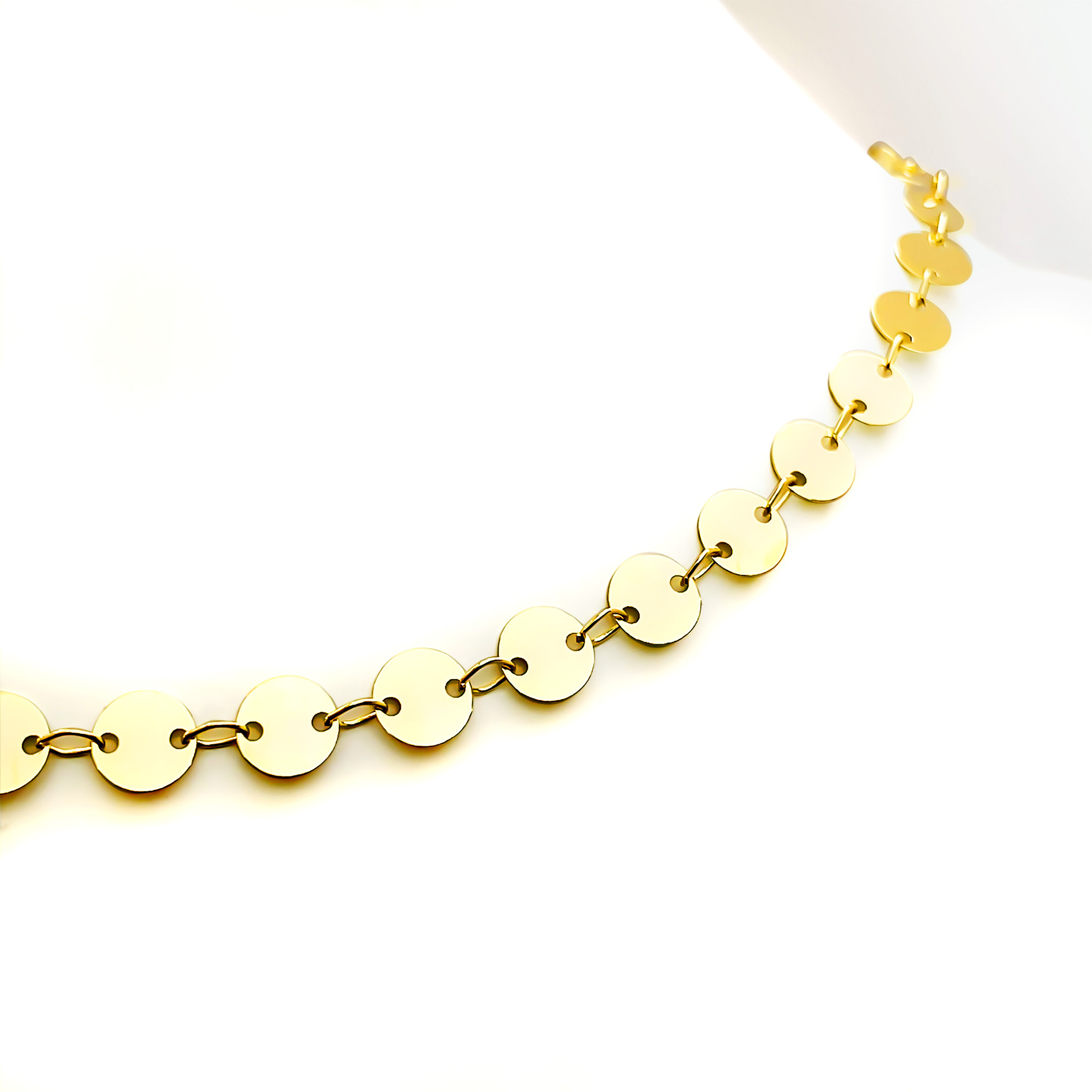 COLLAR ANDREA COGGIOLA JOYAS ENCHAPADO ORO 18K CHOKER CIRCULOS - 2
