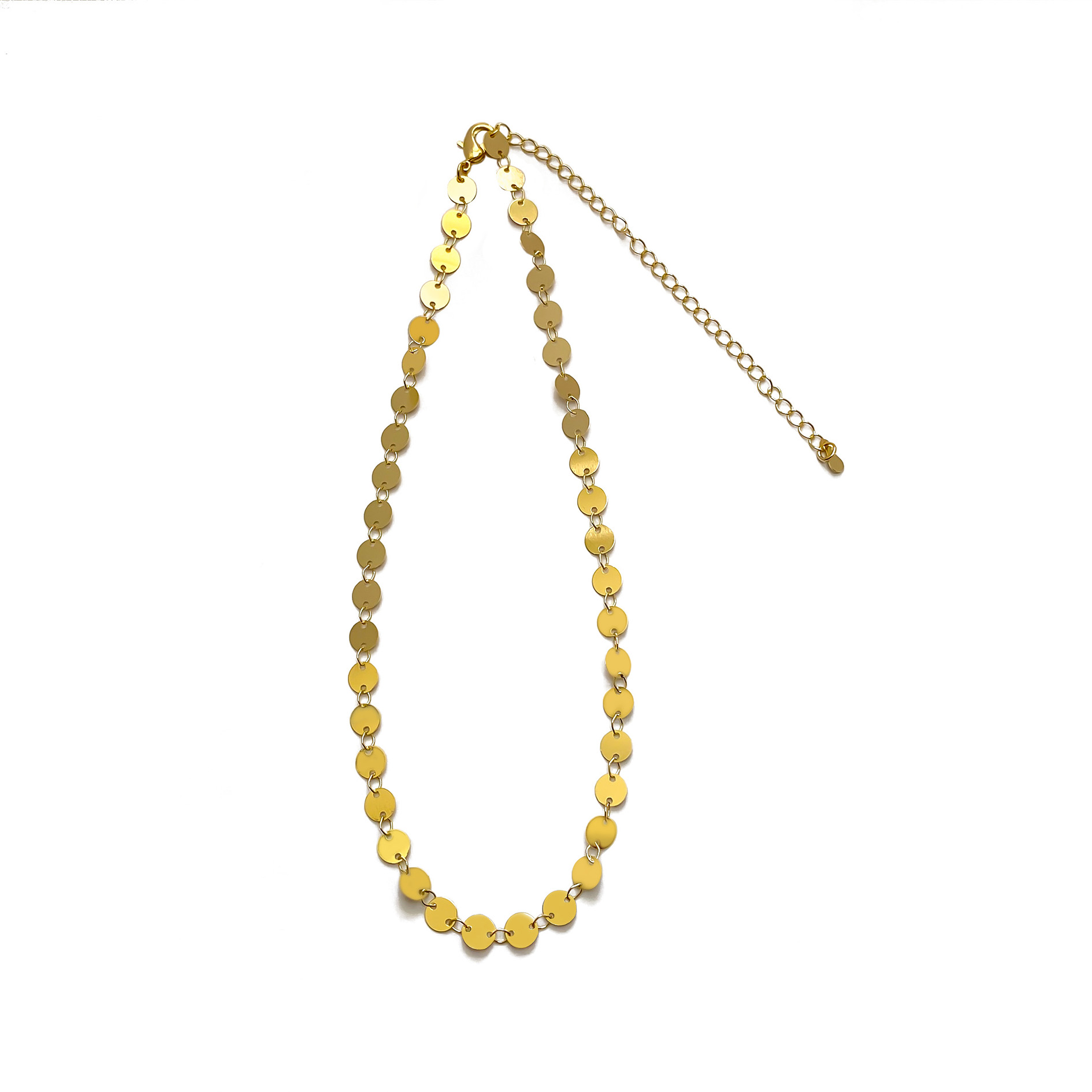 COLLAR ANDREA COGGIOLA JOYAS ENCHAPADO ORO 18K CHOKER CIRCULOS - 3