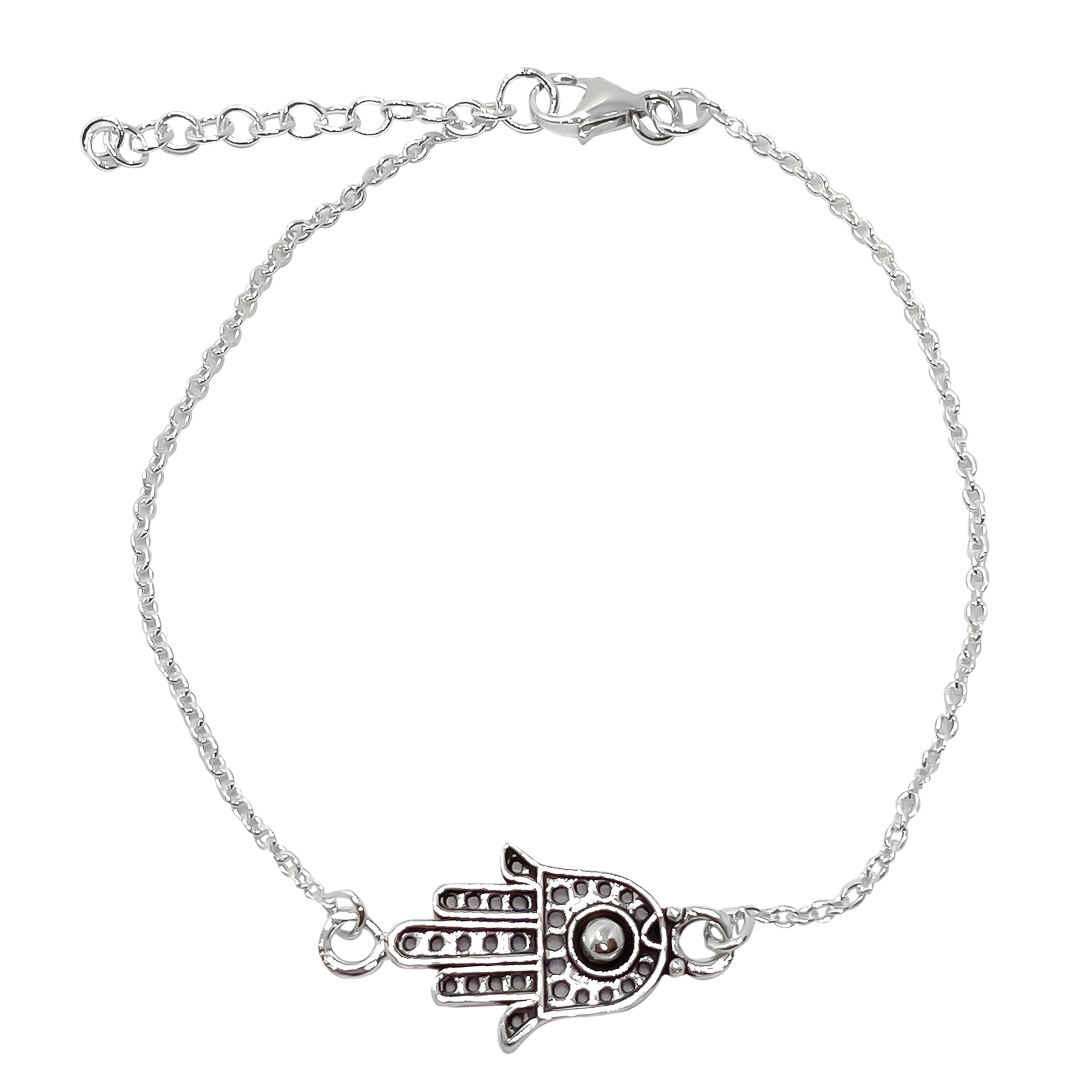 PULSERA ANDREA COGGIOLA JOYAS MANO FÁTIMA PLATA FINA 925 - 1