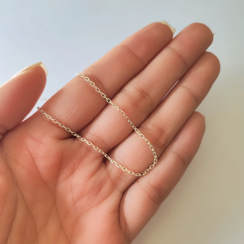 CADENA ANDREA COGGIOLA JOYAS PLATA FINA 925 ESLABÓN 2X1MM LIMADA 45CM - 3