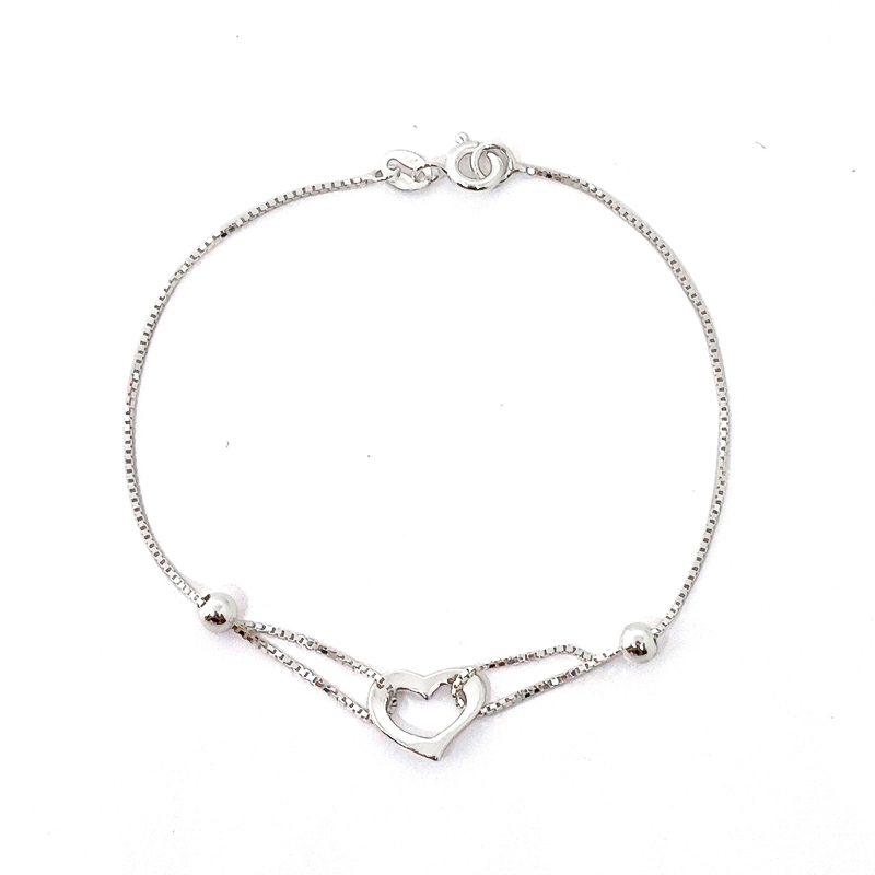 PULSERA ANDREA COGGIOLA JOYAS CORAZÓN PLATA FINA 925 - 1