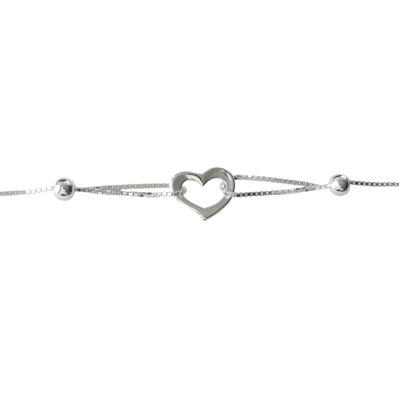 PULSERA ANDREA COGGIOLA JOYAS CORAZÓN PLATA FINA 925 - 2