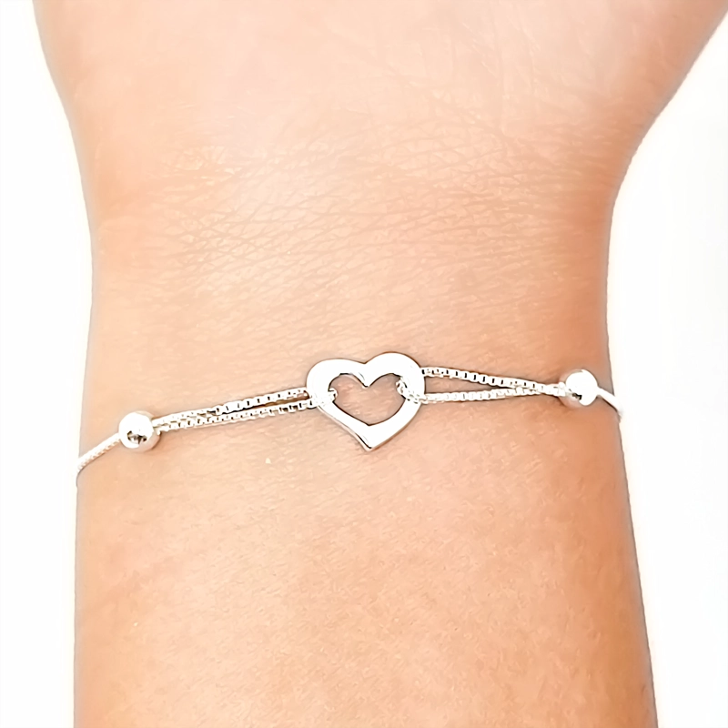 PULSERA ANDREA COGGIOLA JOYAS CORAZÓN PLATA FINA 925 - 3