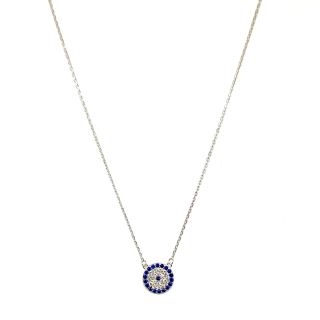 COLLAR ANDREA COGGIOLA JOYAS PLATA FINA 925 OJO TURCO CIRCÓN 12MM - 1