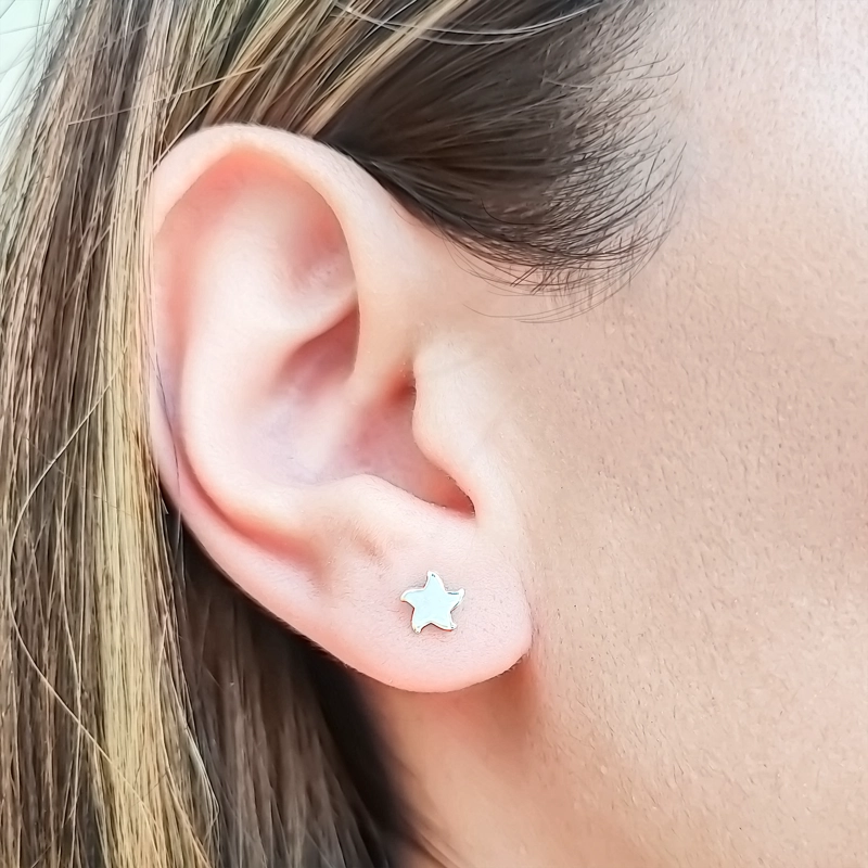 AROS ESTRELLA DE MAR MINI PLATA FINA 925 - 2