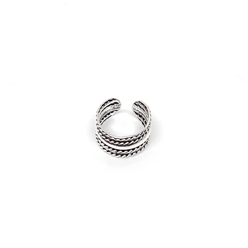 AROS ANDREA COGGIOLA JOYAS BIDU TRENZADO PLATA FINA 925 - 2