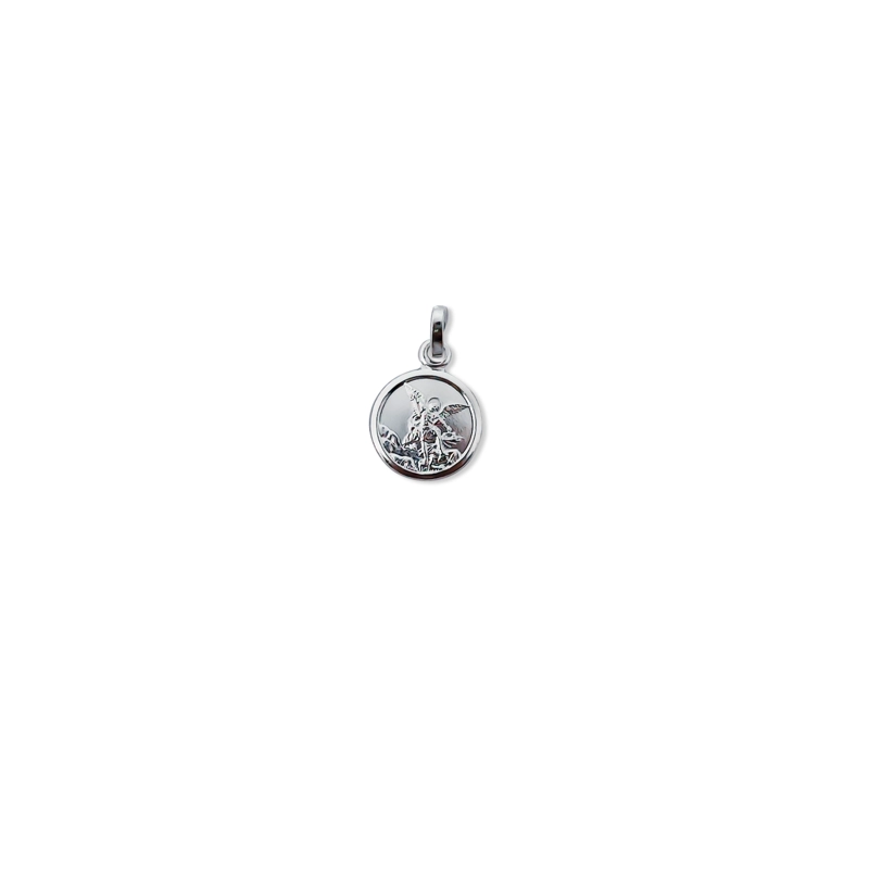 COLGANTE MEDALLA SAN MIGUEL ARCANGEL 10MM PLATA FINA 925 - 1