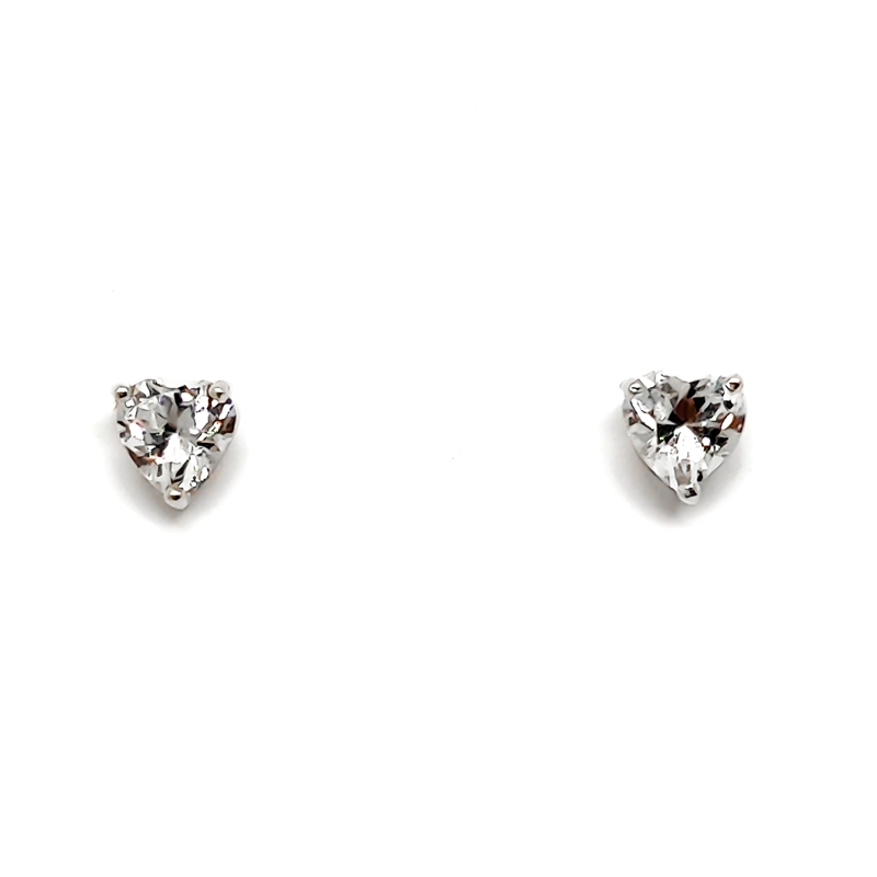 AROS ANDREA COGGIOLA JOYAS CORAZÓN CIRCÓN 8MM PLATA FINA 925 - 1