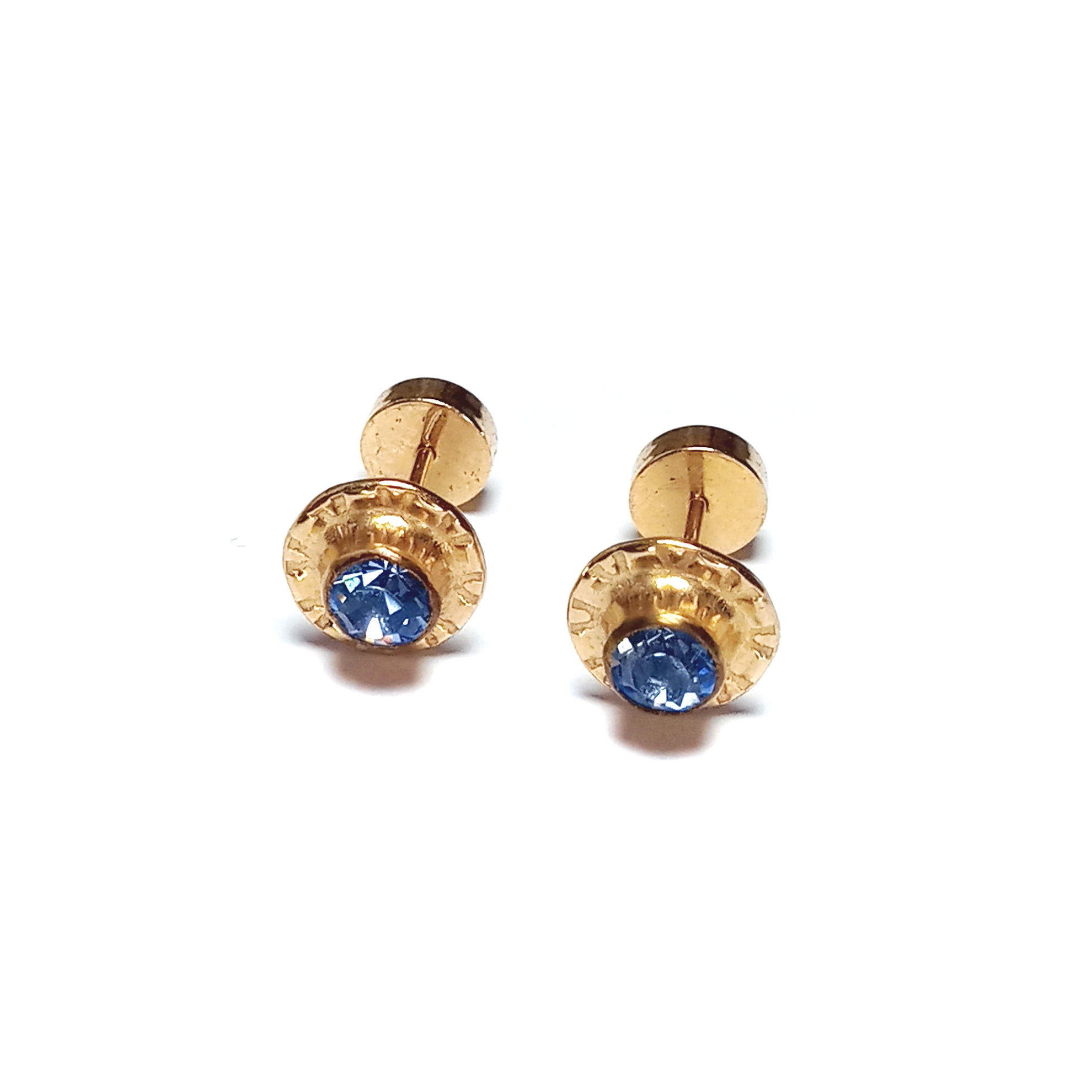 AROS ANDREA COGGIOLA JOYAS ABRIDORES NIÑA CIRCÓN CELESTE 7MM LAMINADO ORO 18K - 2