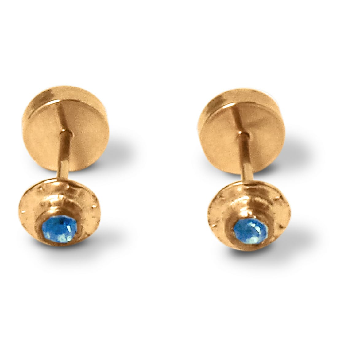 AROS ANDREA COGGIOLA JOYAS ABRIDORES BEBÉ CIRCÓN CELESTE 4MM LAMINADO ORO 18K - 1