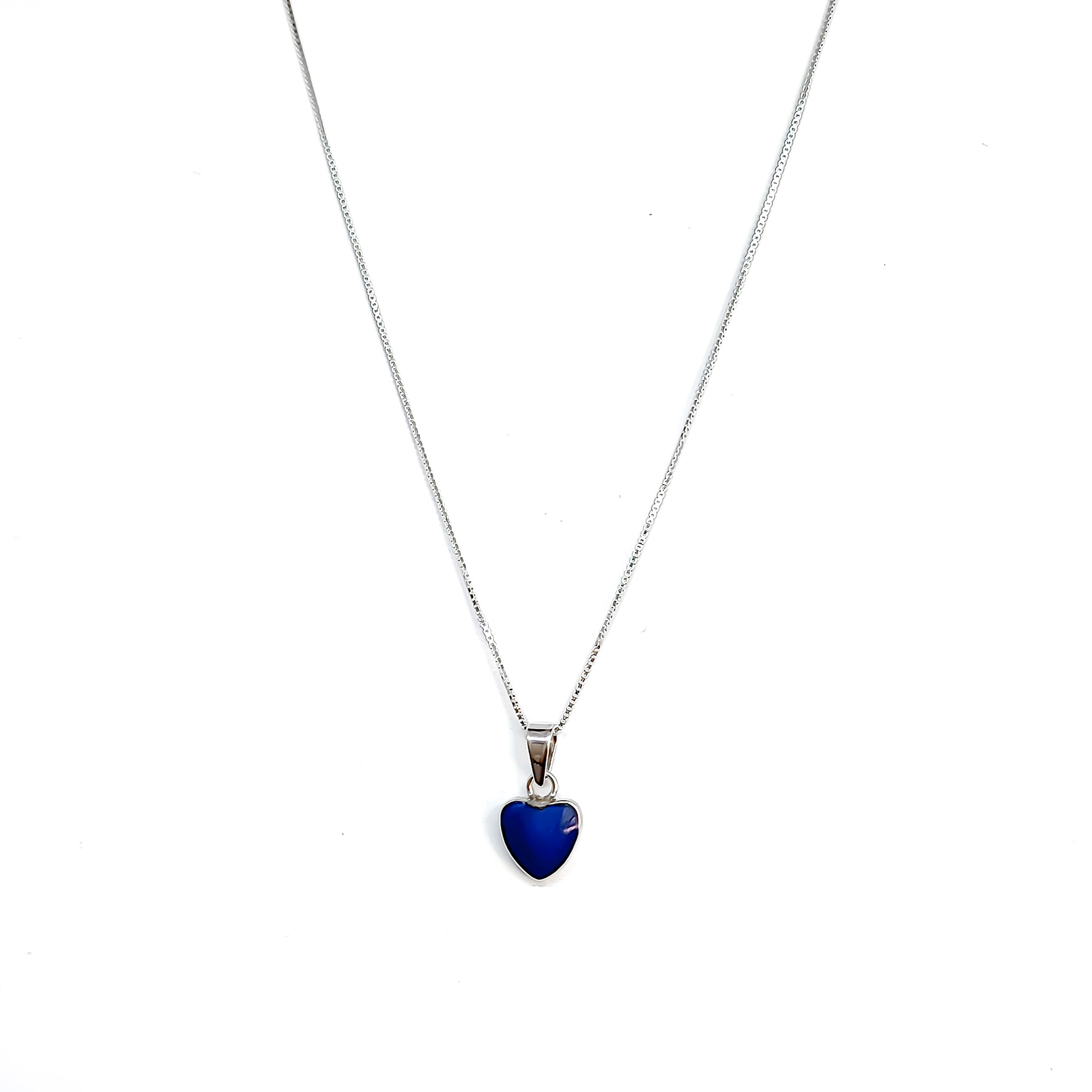 COLLAR ANDREA COGGIOLA JOYAS PLATA FINA 925 CORAZÓN LAPISLÁZULI - 2