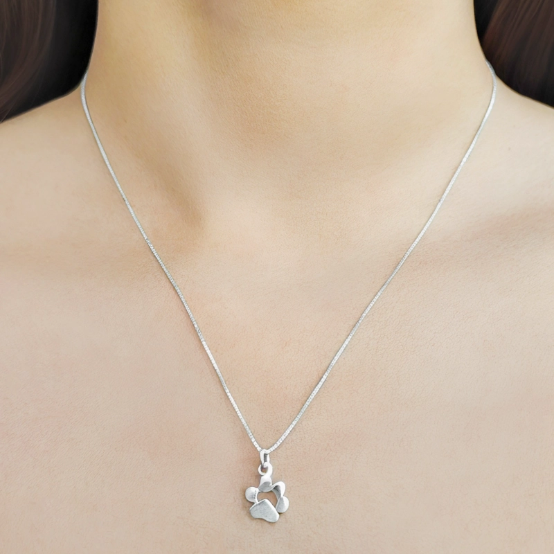 COLLAR ANDREA COGGIOLA JOYAS PLATA FINA 925 HUELLA PERRO - 3