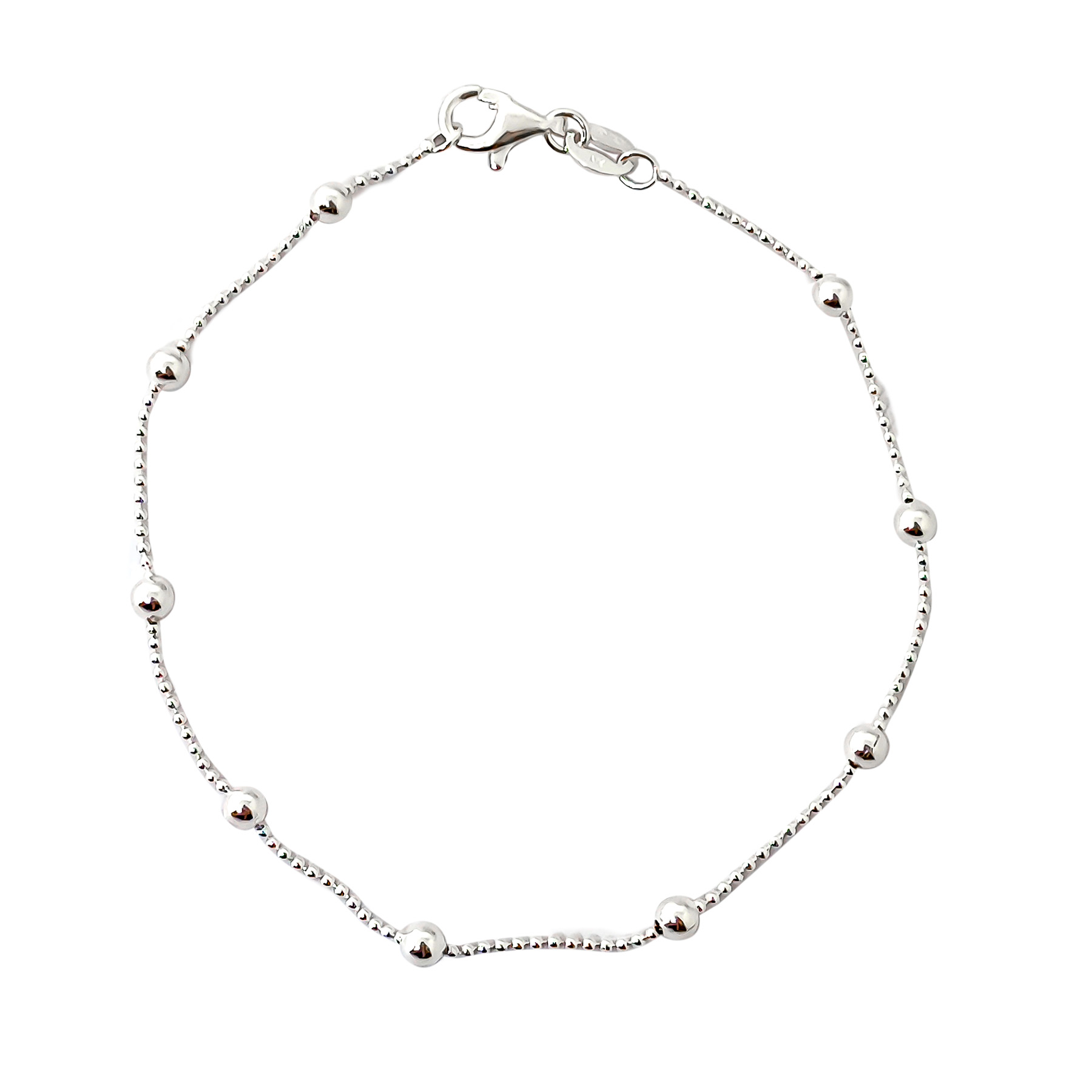 PULSERA BOLITAS PLATA FINA 925 - 1