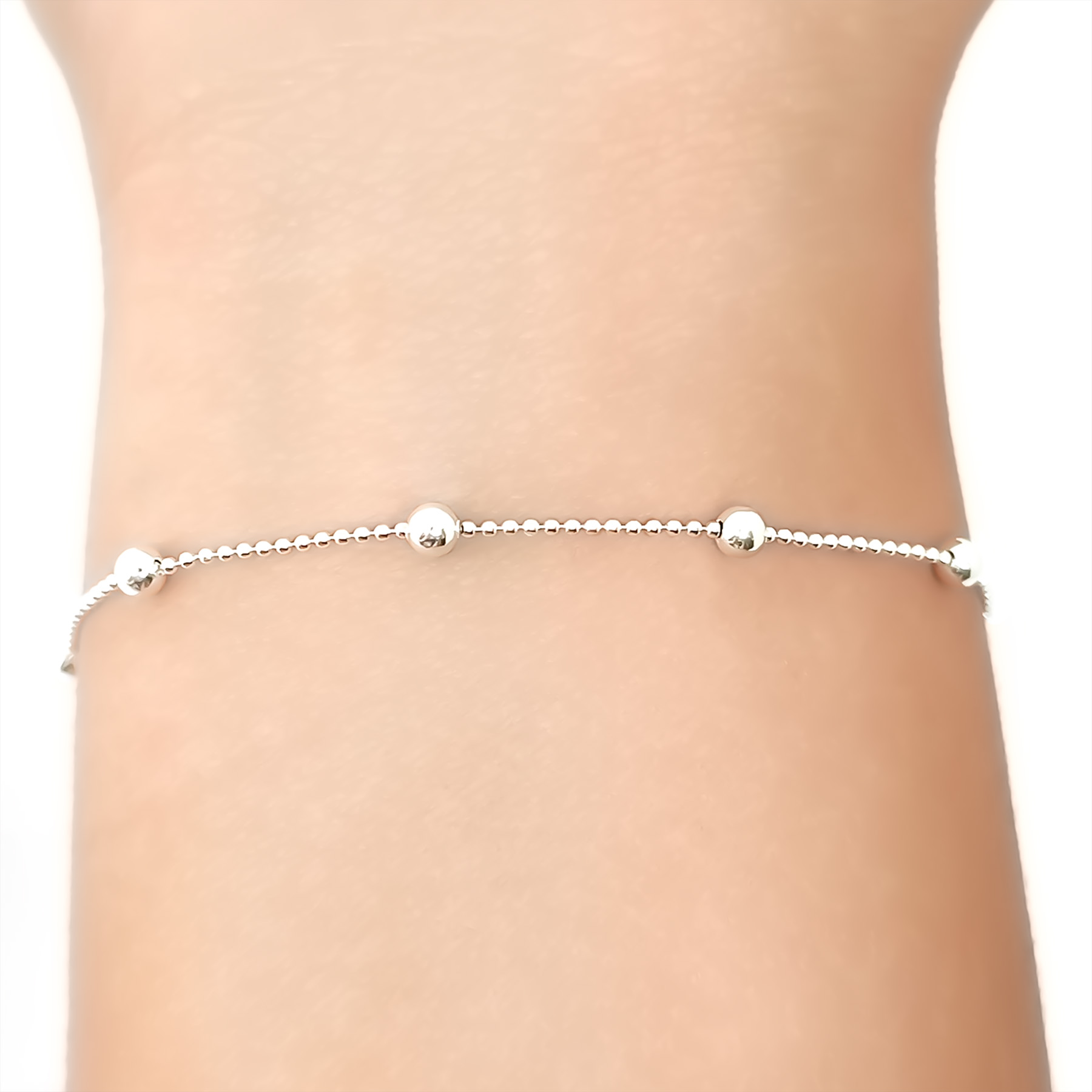 PULSERA BOLITAS PLATA FINA 925 - 2