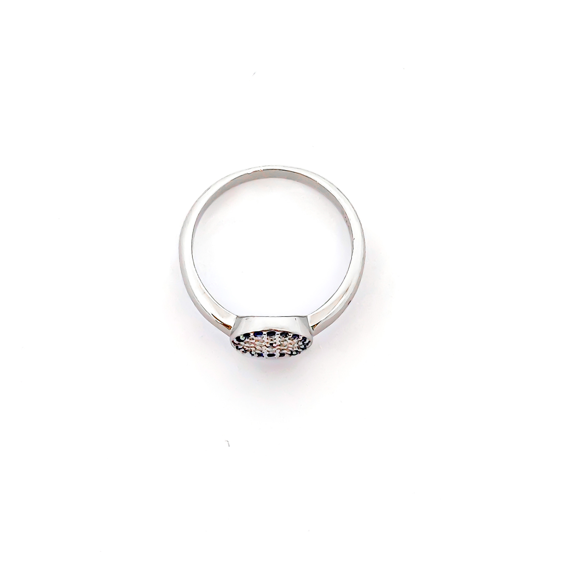 ANILLO OJO TURCO CIRCON #14 PLATA FINA 925 - 2