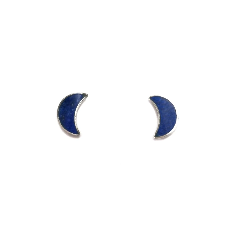 AROS ANDREA COGGIOLA JOYAS LUNA LAPISLÁZULI PLATA FINA 925 - 1