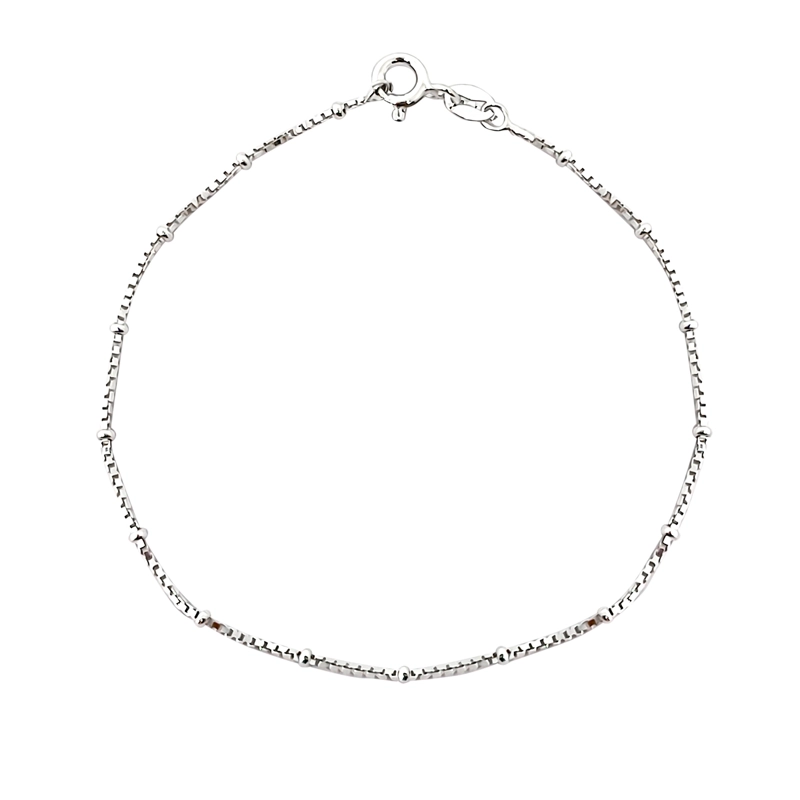 PULSERA ANDREA COGGIOLA JOYAS CADENA VENECIANA DONUTS MINI PLATA FINA 925 - 1
