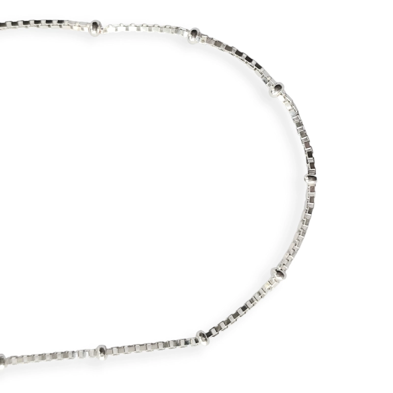 PULSERA ANDREA COGGIOLA JOYAS CADENA VENECIANA DONUTS MINI PLATA FINA 925 - 2