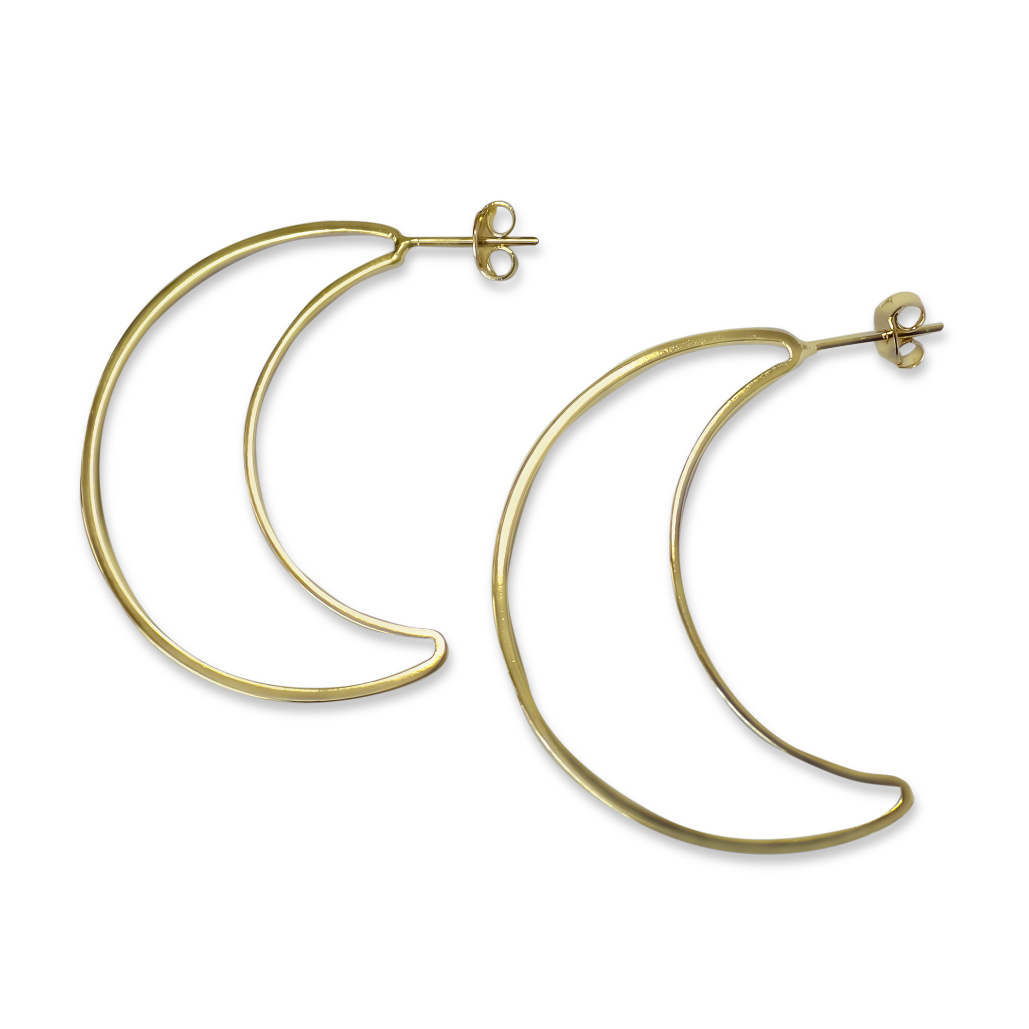 ARO ANDREA COGGIOLA JOYAS ARGOLLA LUNA CRECIENTE ENCHAPADO ORO 18K - 1