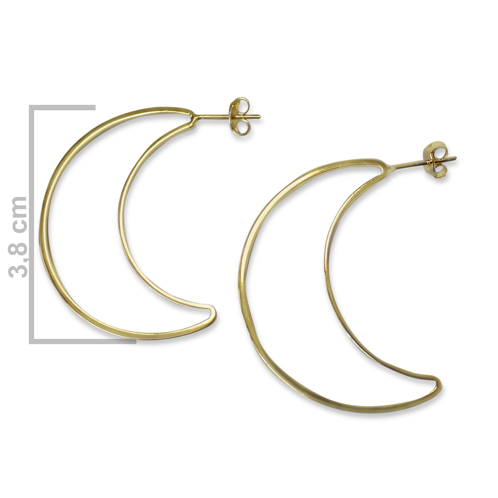 ARO ANDREA COGGIOLA JOYAS ARGOLLA LUNA CRECIENTE ENCHAPADO ORO 18K - 2
