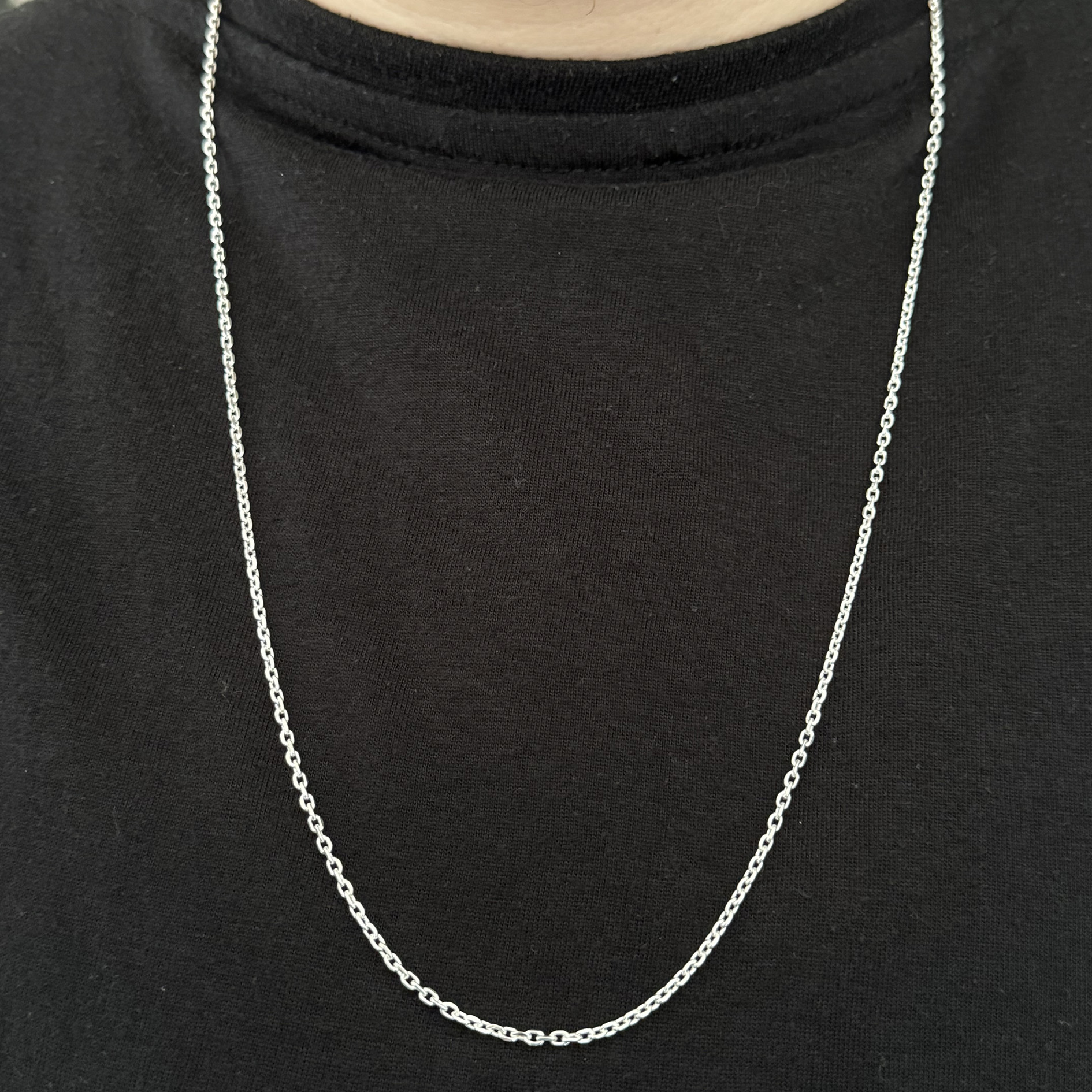 CADENA ANDREA COGGIOLA JOYAS PLATA FINA 925 ESLABÓN HOMBRE 70CM - 3