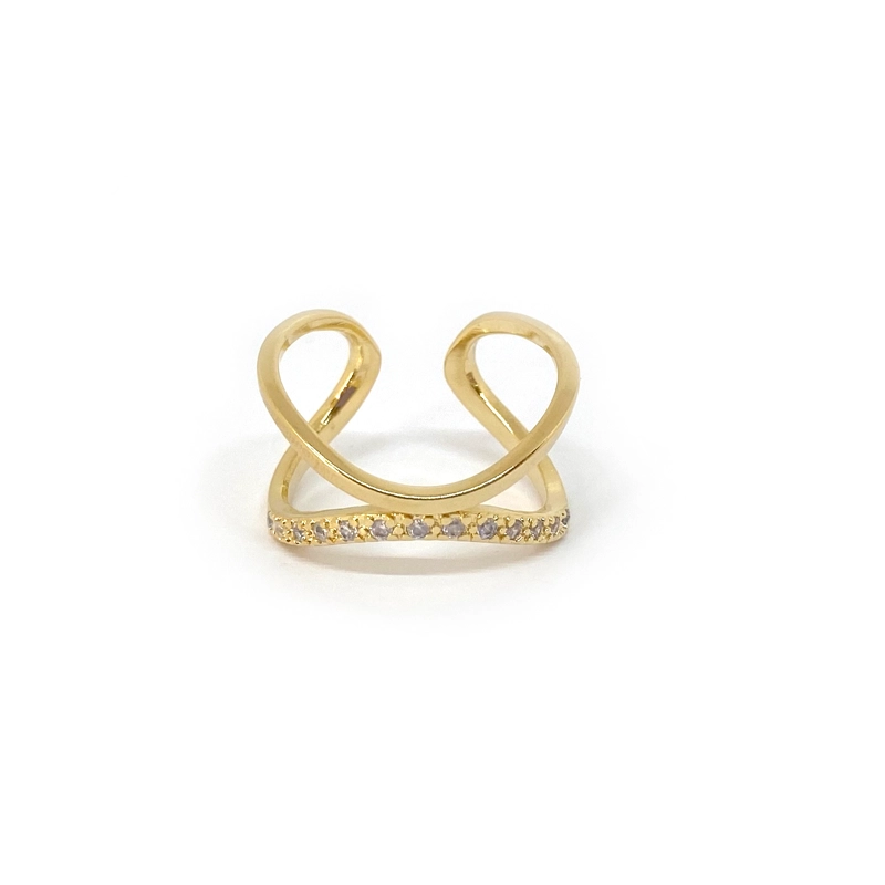 ANILLO ANDREA COGGIOLA JOYAS CIRCONES ANASTASIA ENCHAPADO ORO 18K - 1