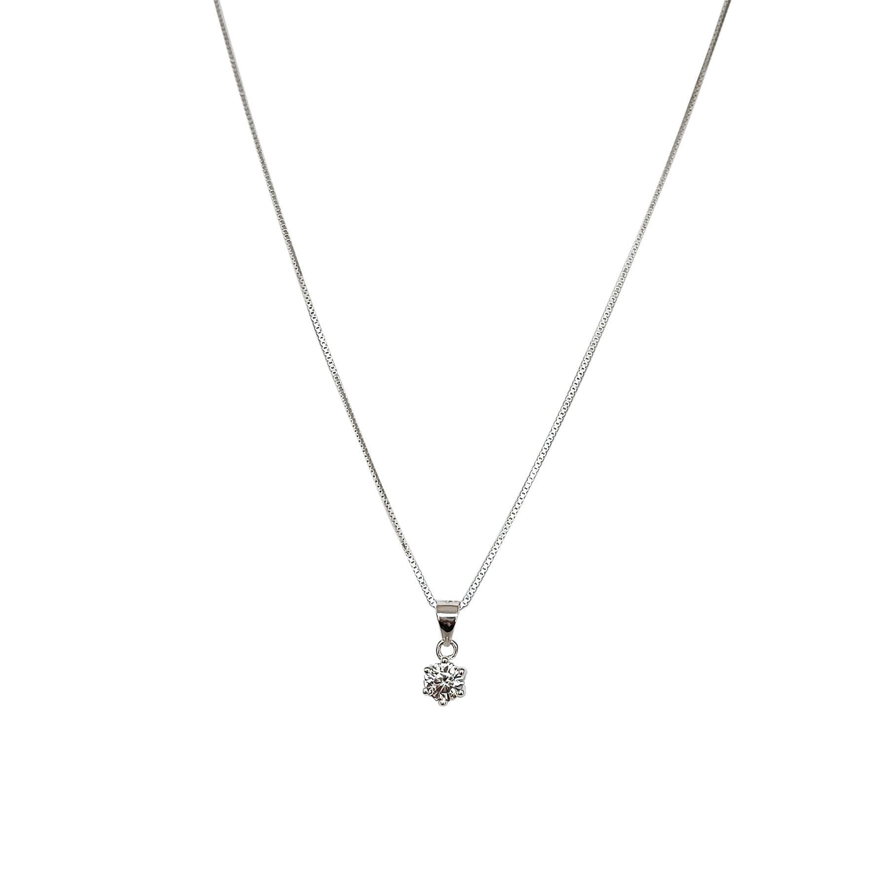 COLLAR ANDREA COGGIOLA JOYAS PLATA FINA 925 PUNTO DE LUZ CIRCÓN BLANCO GRIFAS - 1