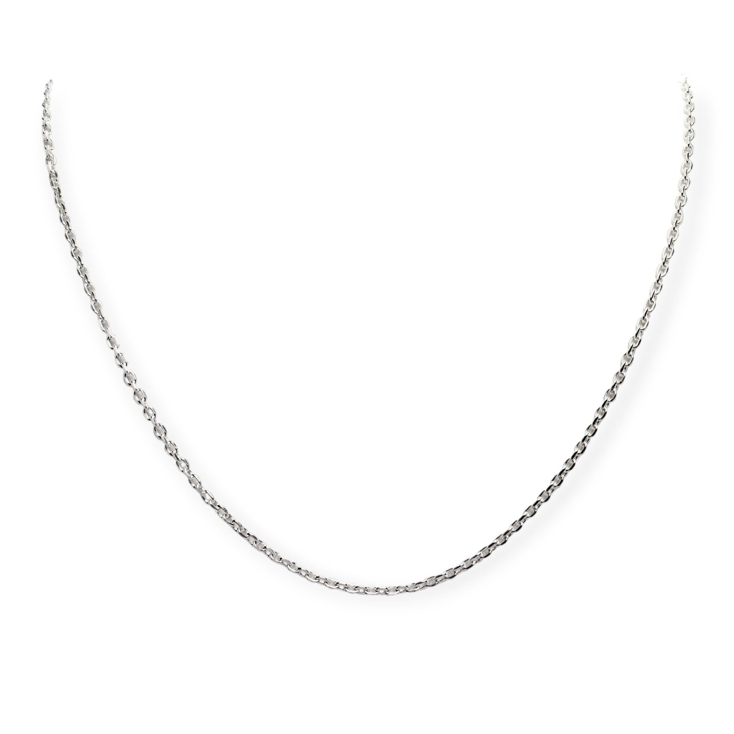 CADENA ESLABON HOMBRE 60CM PLATA FINA 925 - 1