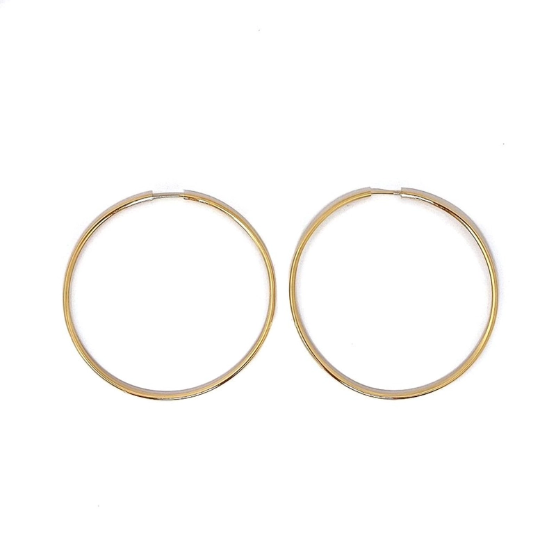 AROS ANDREA COGGIOLA JOYAS ARGOLLAS 57MM ENCHAPADO ORO 18K - 1