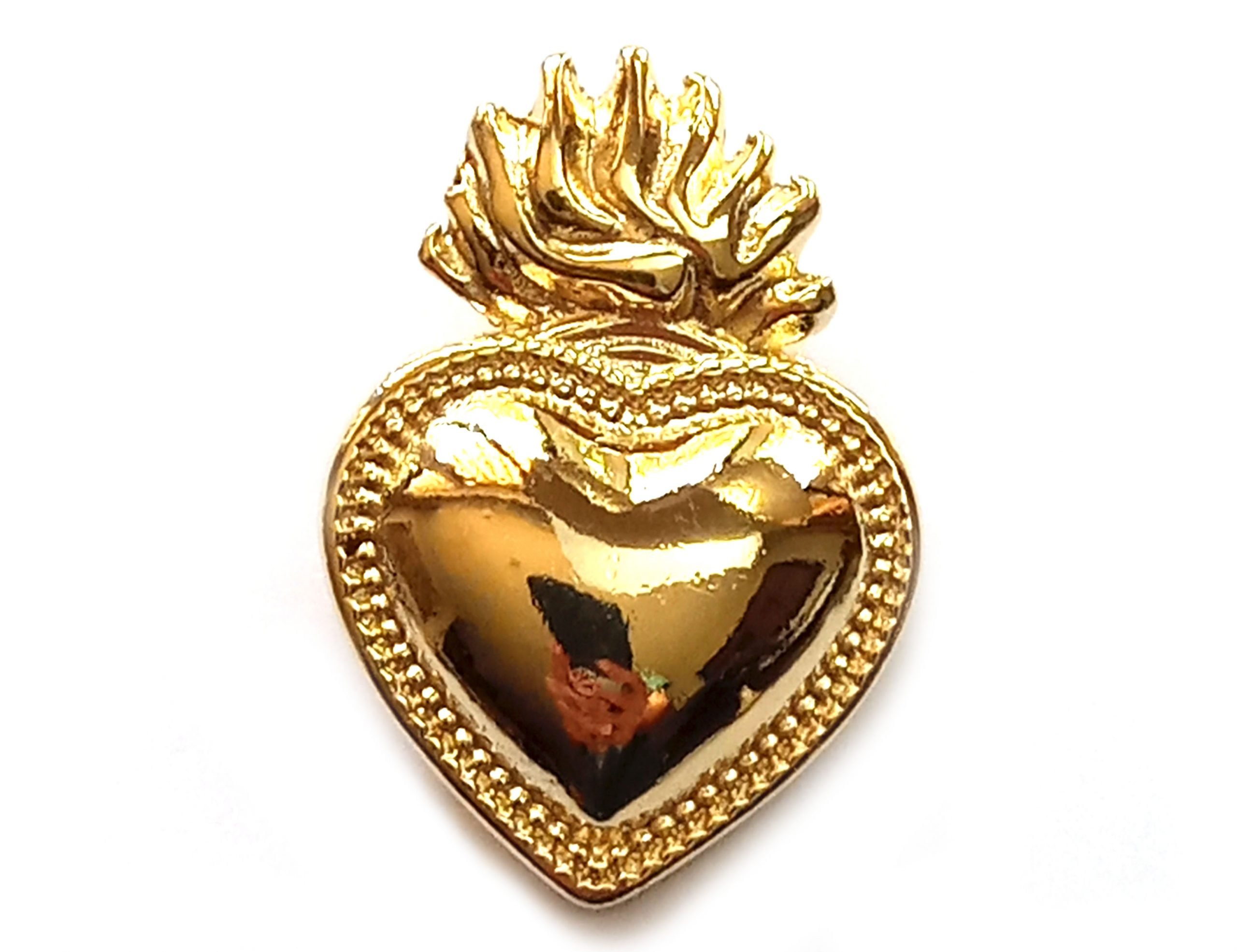 COLGANTE CORAZON DETENTE ENCHAPADO ORO 18K - 1