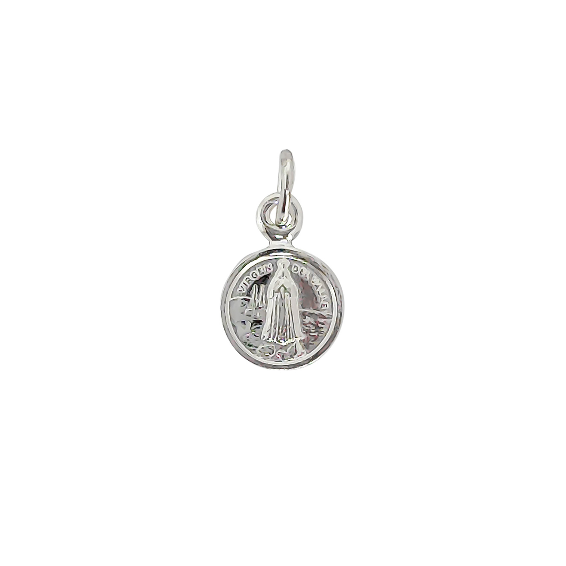 COLGANTE MEDALLA VIRGEN DEL VALLE 10MM PLATA FINA 925 - 1