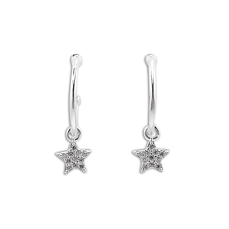 AROS ANDREA COGGIOLA JOYAS ARGOLLA ESTRELLA CIRCÓN COLGANTE PLATA FINA 925 - 1