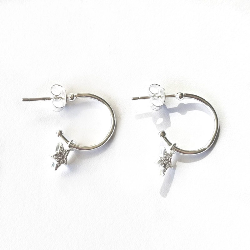 AROS ANDREA COGGIOLA JOYAS ARGOLLA ESTRELLA CIRCÓN COLGANTE PLATA FINA 925 - 4