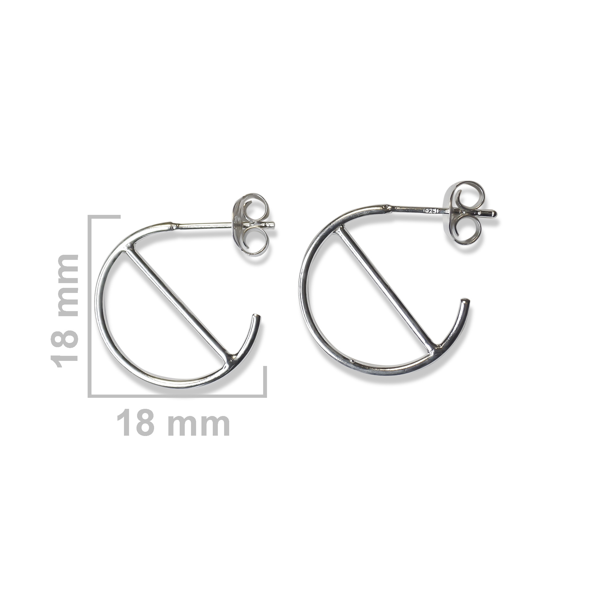 AROS ANDREA COGGIOLA JOYAS ARGOLLA BARRA 18MM PLATA FINA 925 - 2