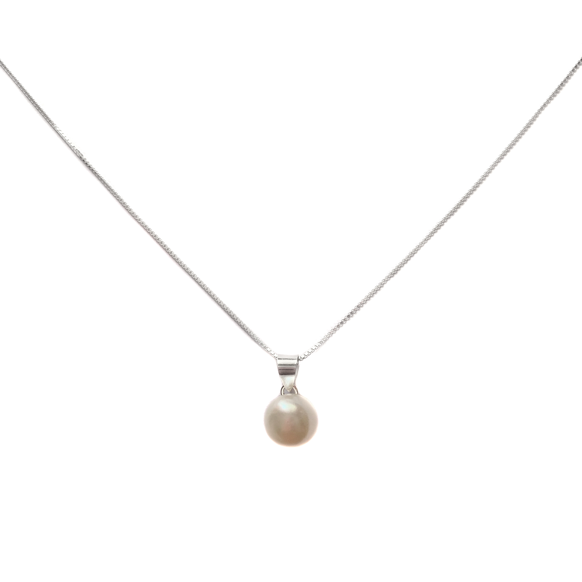 COLLAR ANDREA COGGIOLA JOYAS PLATA FINA 925 PERLA DE RÍO BLANCA - 1