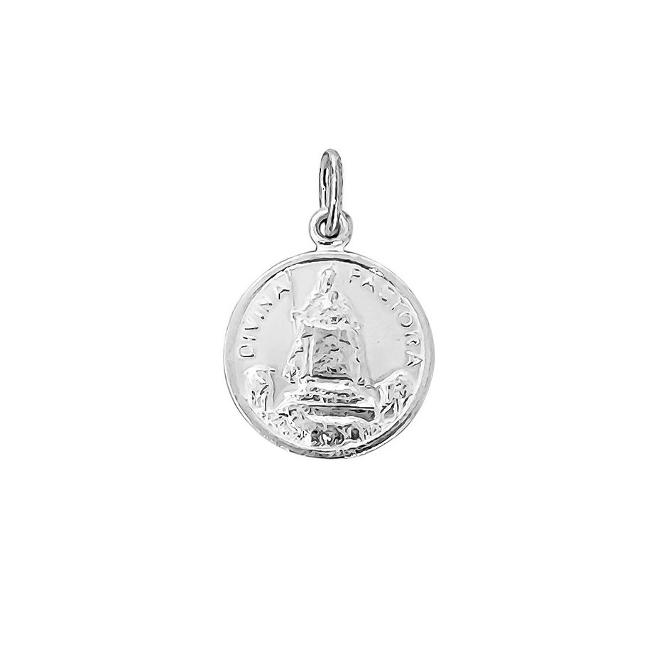 COLGANTE MEDALLA DIVINA PASTORA 17MM PLATA FINA 925 - 1