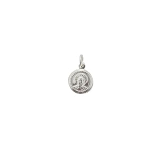 COLGANTE MEDALLA SAN NICOLAS 12MM PLATA FINA 924 - 1