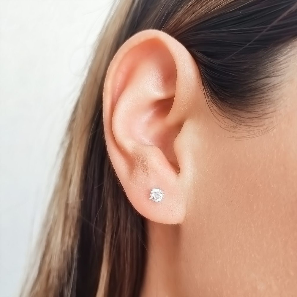 AROS ANDREA COGGIOLA JOYAS CIRCÓN BLANCO GRIFAS 4MM PLATA FINA 925 - 2