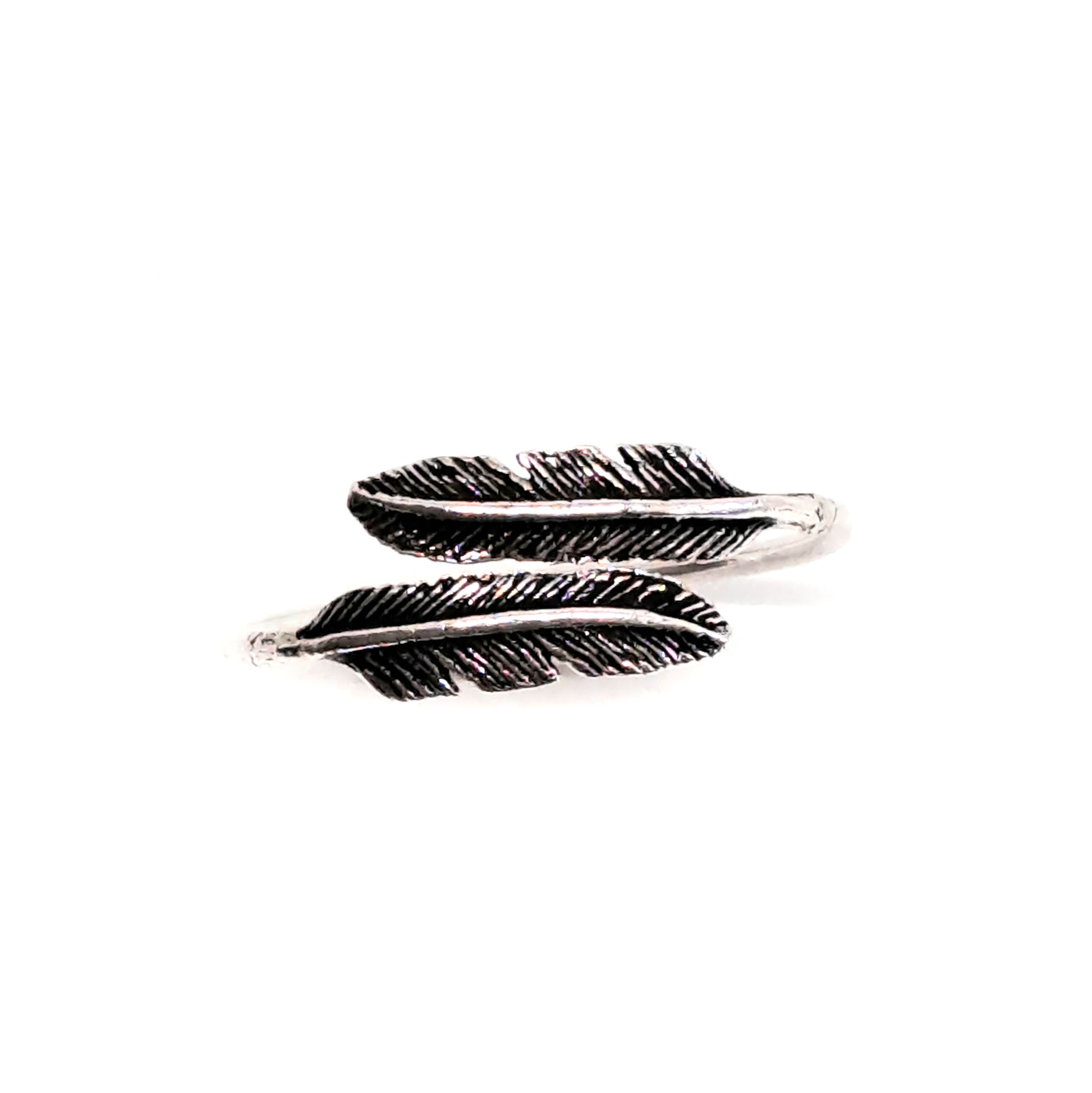 ANILLO ANDREA COGGIOLA JOYAS DOS PLUMAS #12 PLATA FINA 925 - 1