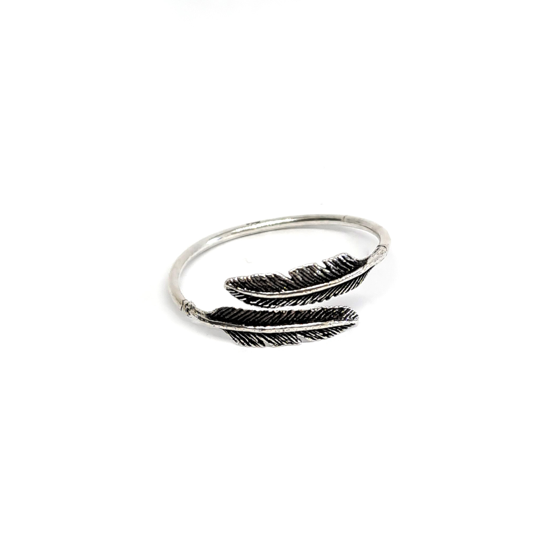 ANILLO ANDREA COGGIOLA JOYAS DOS PLUMAS #12 PLATA FINA 925 - 2