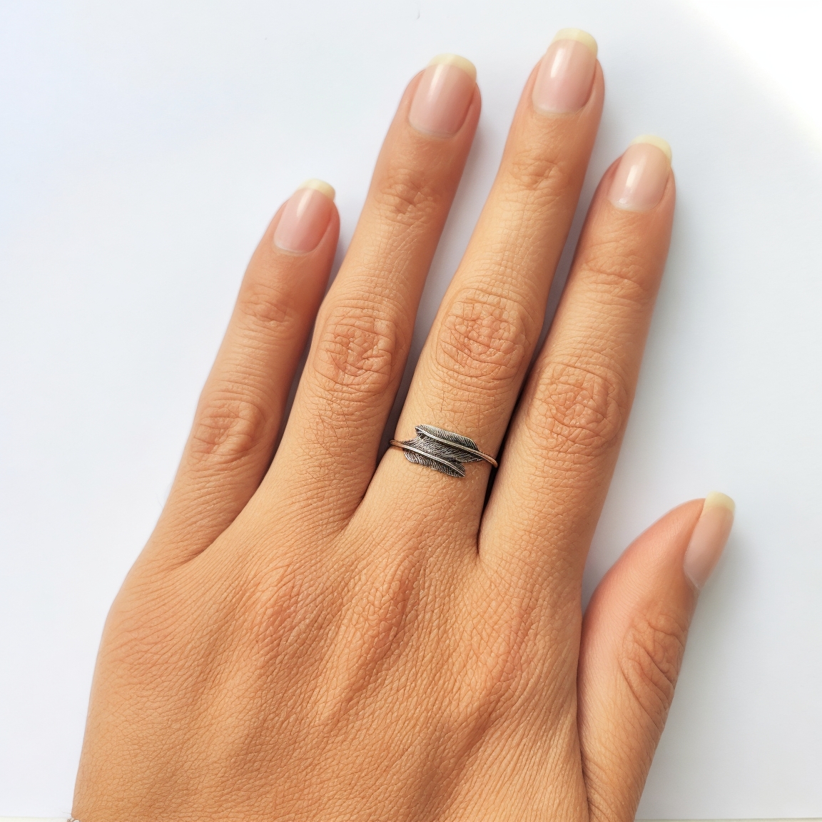 ANILLO ANDREA COGGIOLA JOYAS DOS PLUMAS #12 PLATA FINA 925 - 3