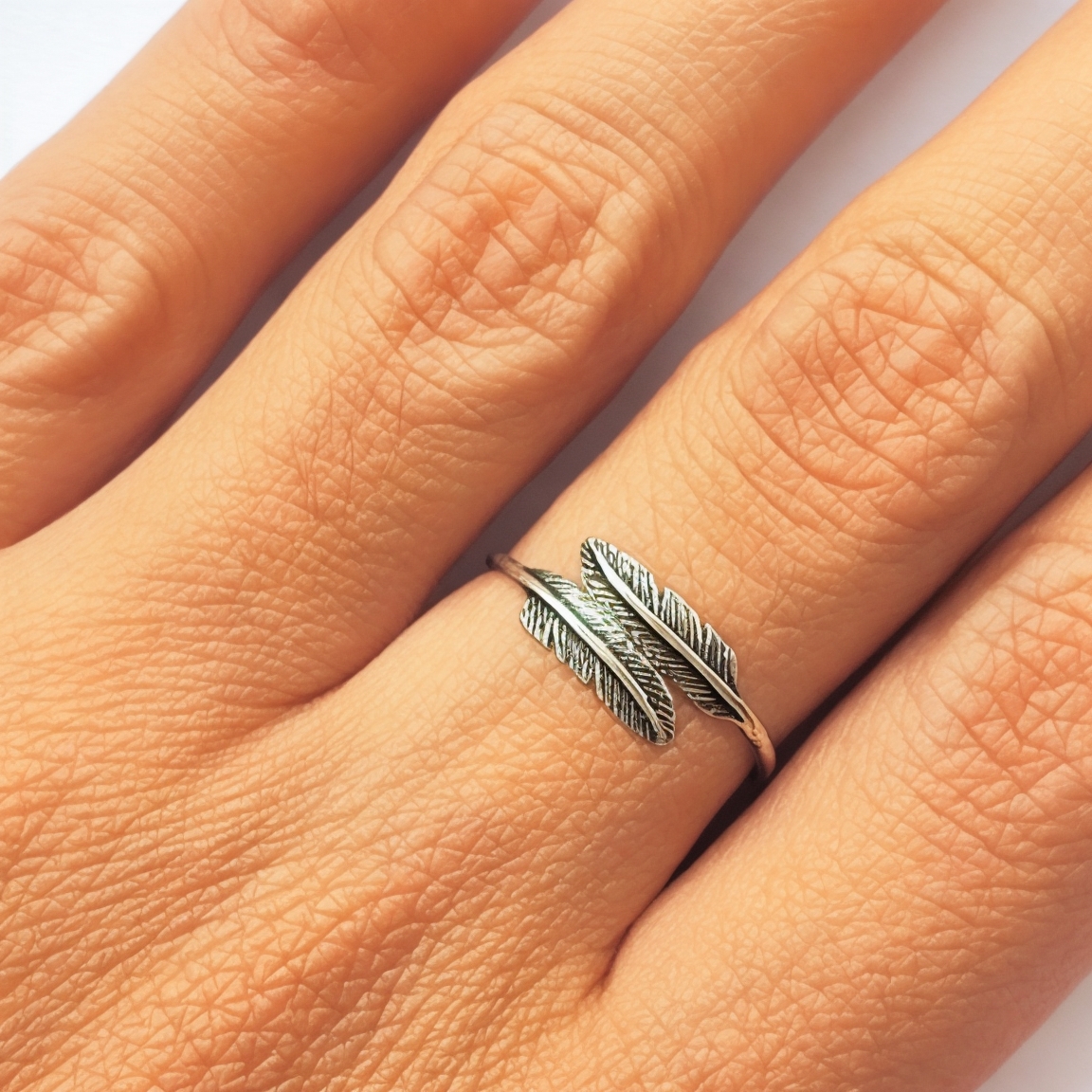 ANILLO ANDREA COGGIOLA JOYAS DOS PLUMAS #12 PLATA FINA 925 - 4