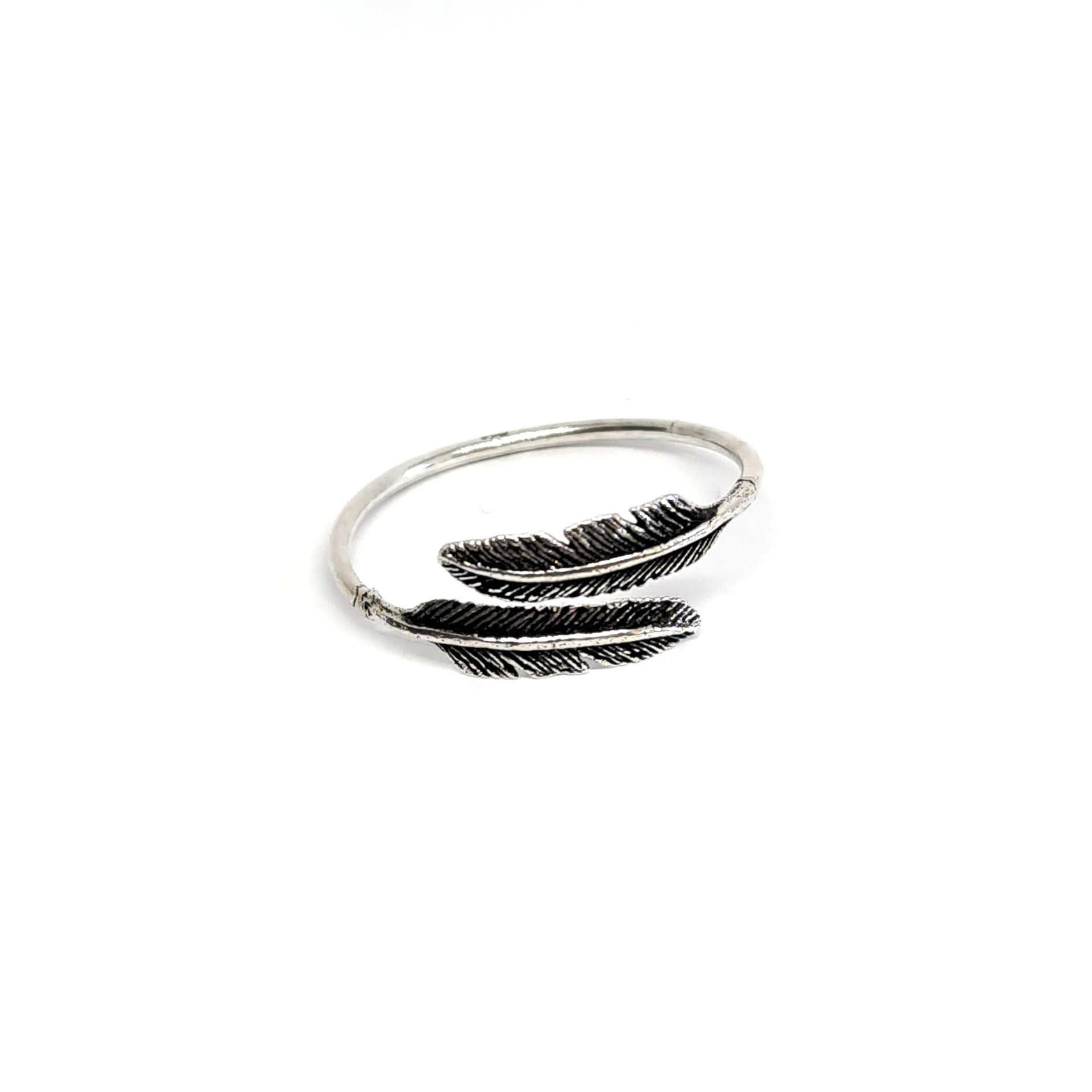 ANILLO ANDREA COGGIOLA JOYAS DOS PLUMAS #13 PLATA FINA 925 - 2
