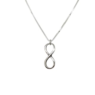 COLLAR INFINITO INVERTIDO PLATA FINA 925 - 1