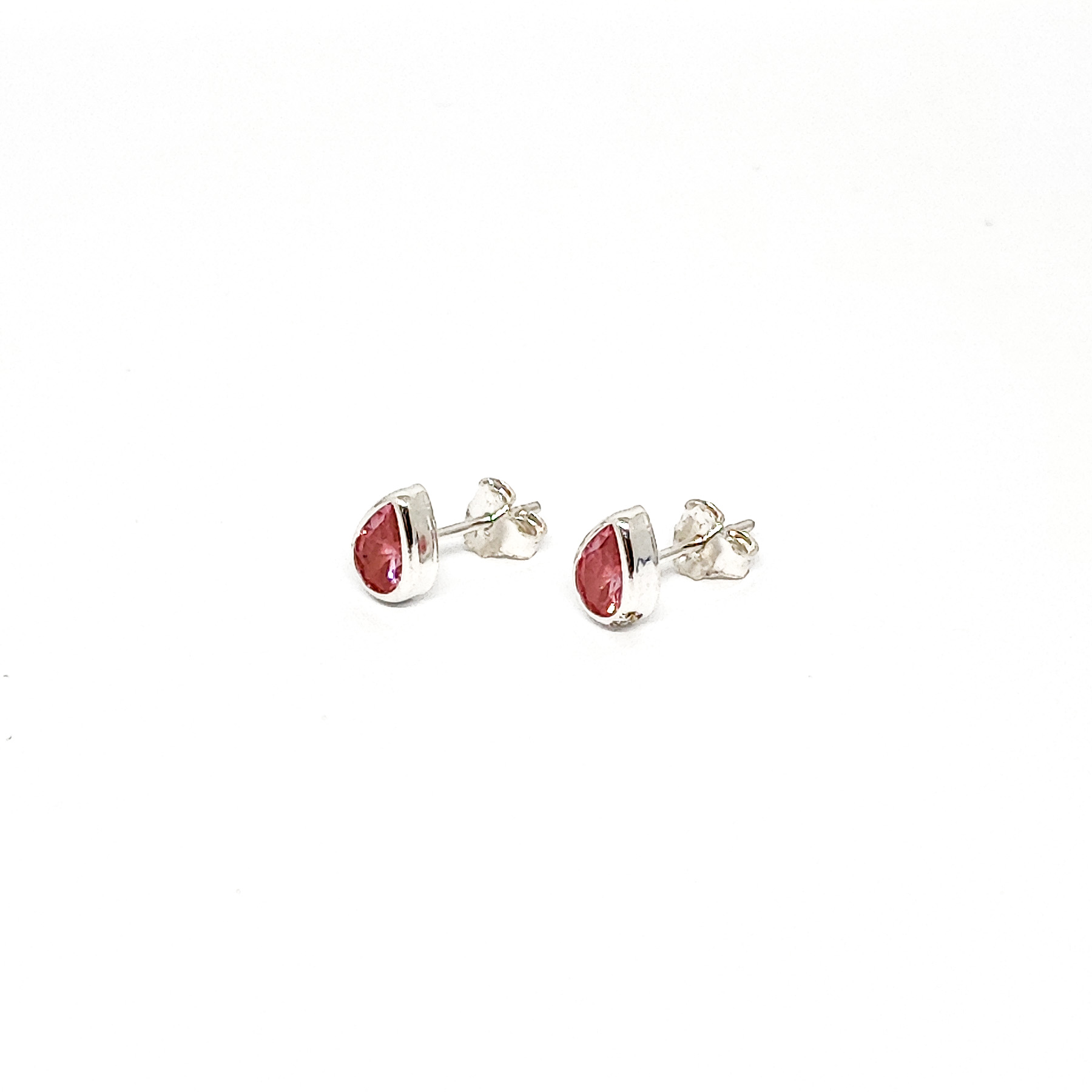 AROS ANDREA COGGIOLA JOYAS GOTA CIRCÓN ROSADO PLATA FINA 925 - 1