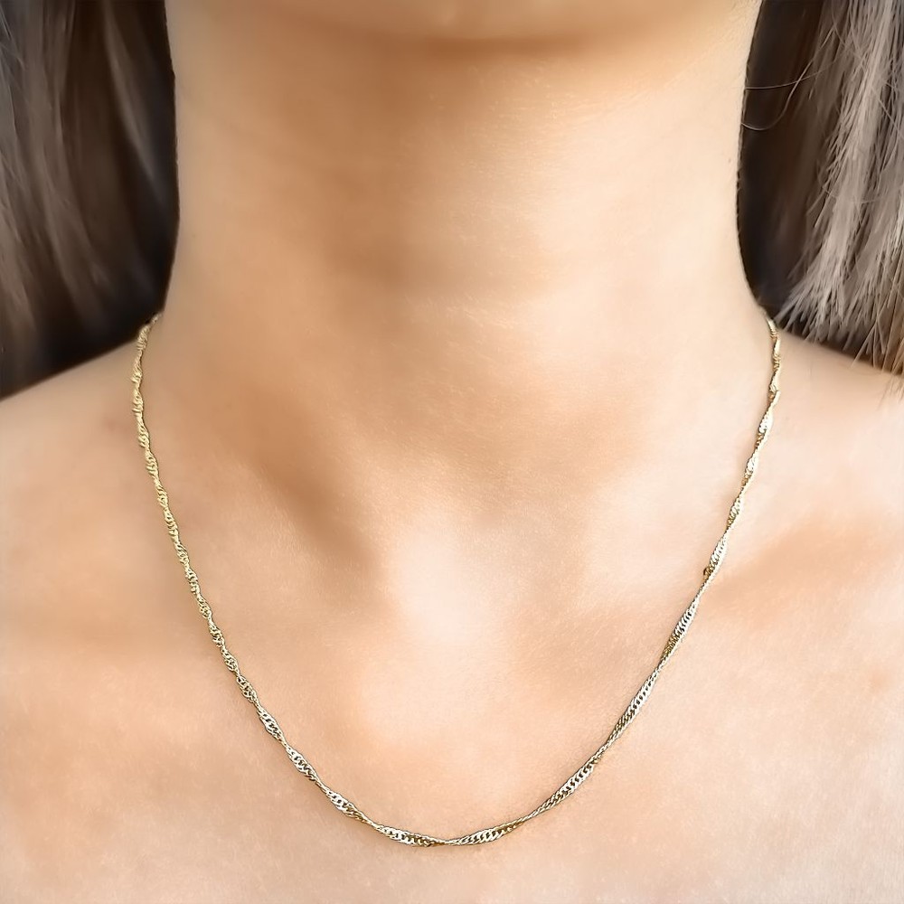 CADENA ANDREA COGGIOLA JOYAS ENCHAPADO ORO 18K SINGAPUR 45CM - 3