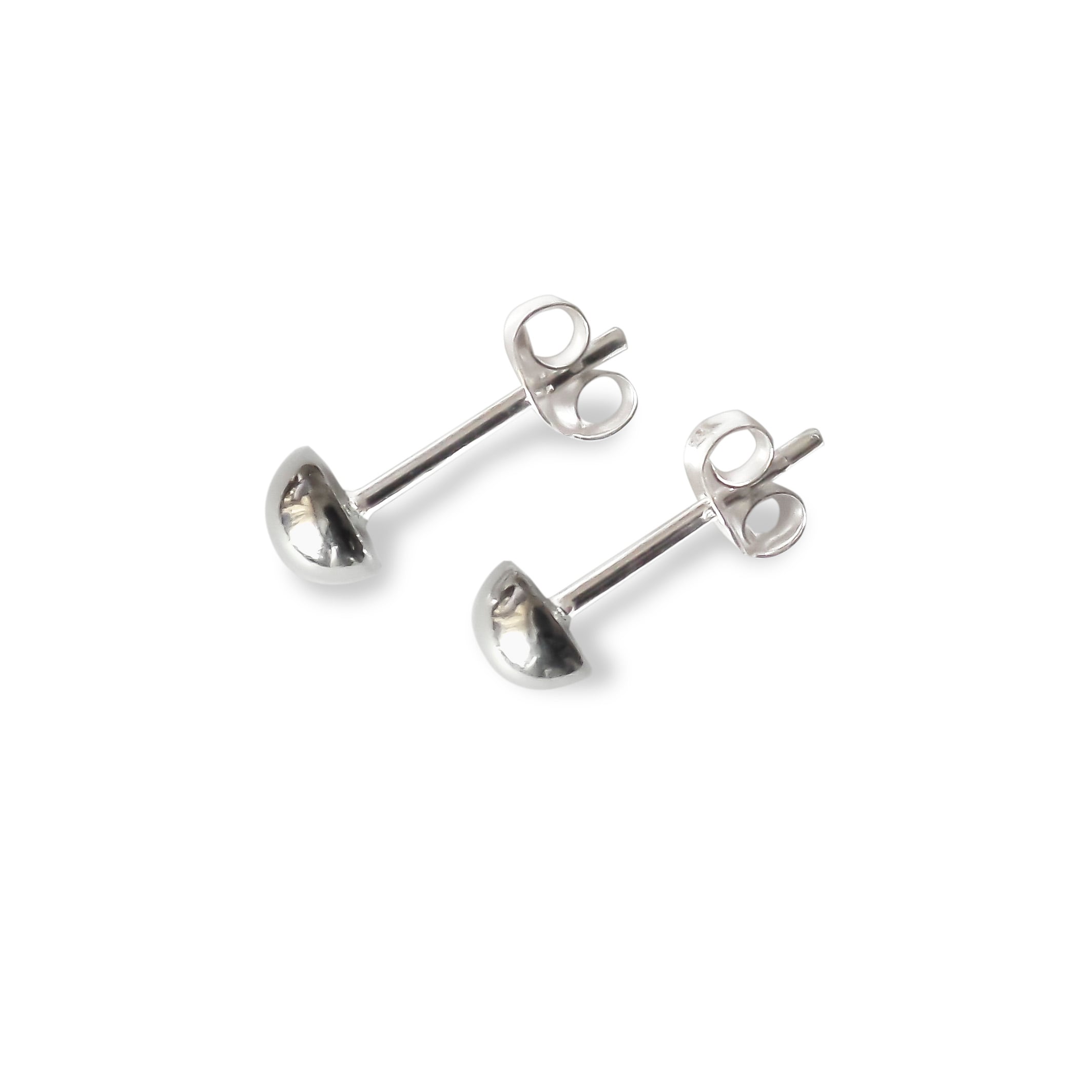 AROS ANDREA COGGIOLA JOYAS MEDIA BOLA 5MM PLATA FINA 925 - 1