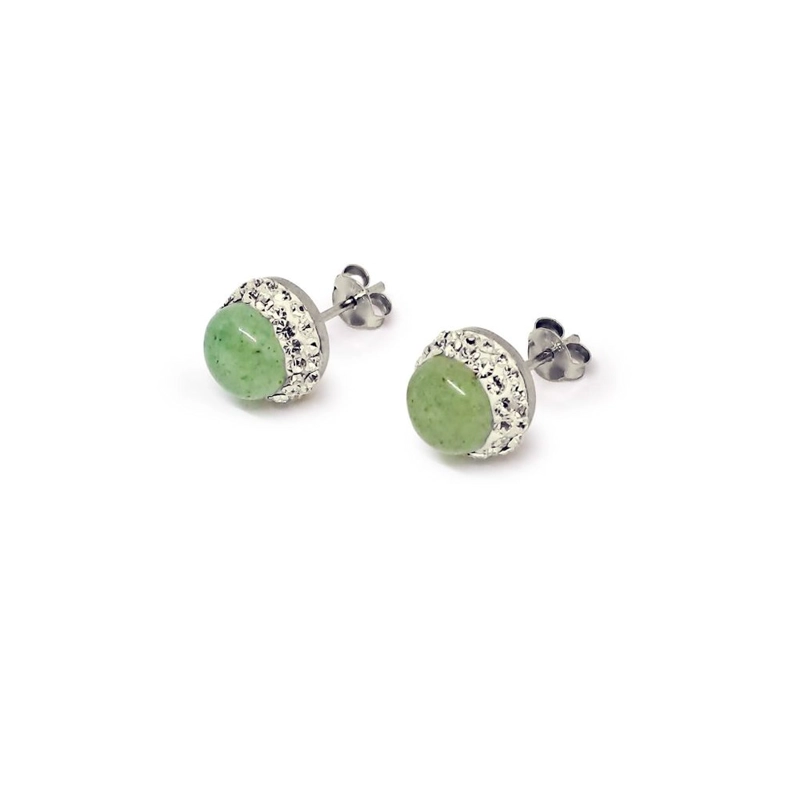 AROS ANDREA COGGIOLA JOYAS JADE CIRCONES 11MM PLATA FINA 925 - 1