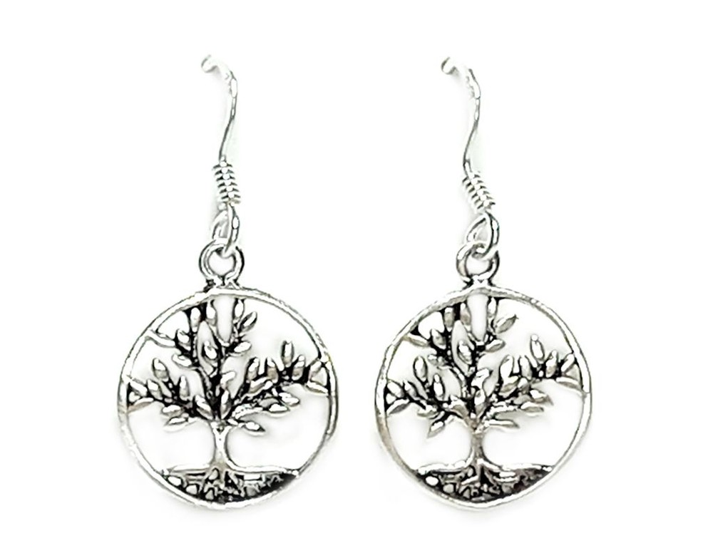 AROS ANDREA COGGIOLA JOYAS ÁRBOL DE LA VIDA GANCHO PLATA FINA 925 - 1