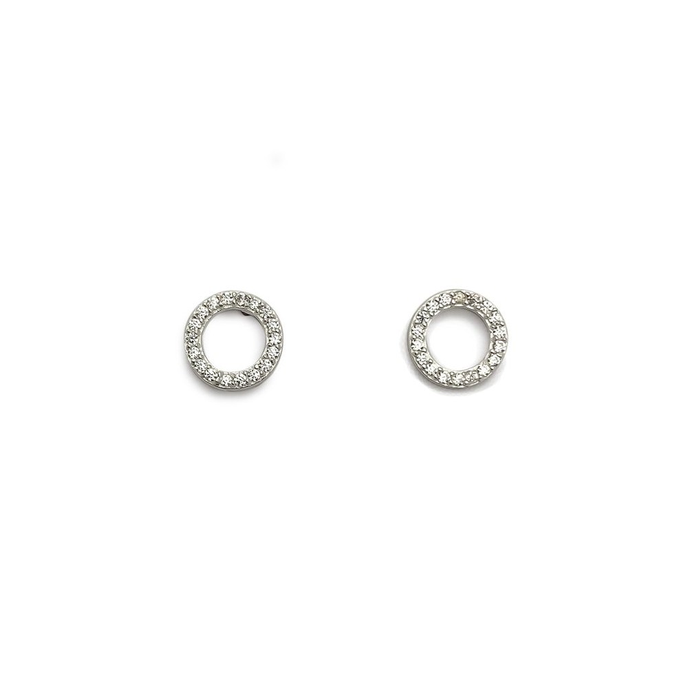 AROS ANDREA COGGIOLA JOYAS CIRCULO CIRCÓN 9MM PLATA FINA 925 - 1